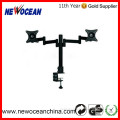 Height adjustable Swivel and Rotating Double Arms Desk Mount vesa lcd multi monitor stand----MB422